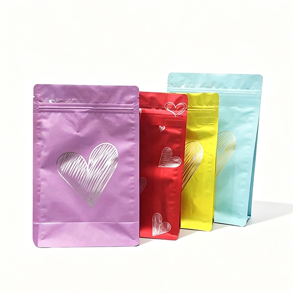 Metallic Foil Stand-Up Zipper Bags in Multiple Colors